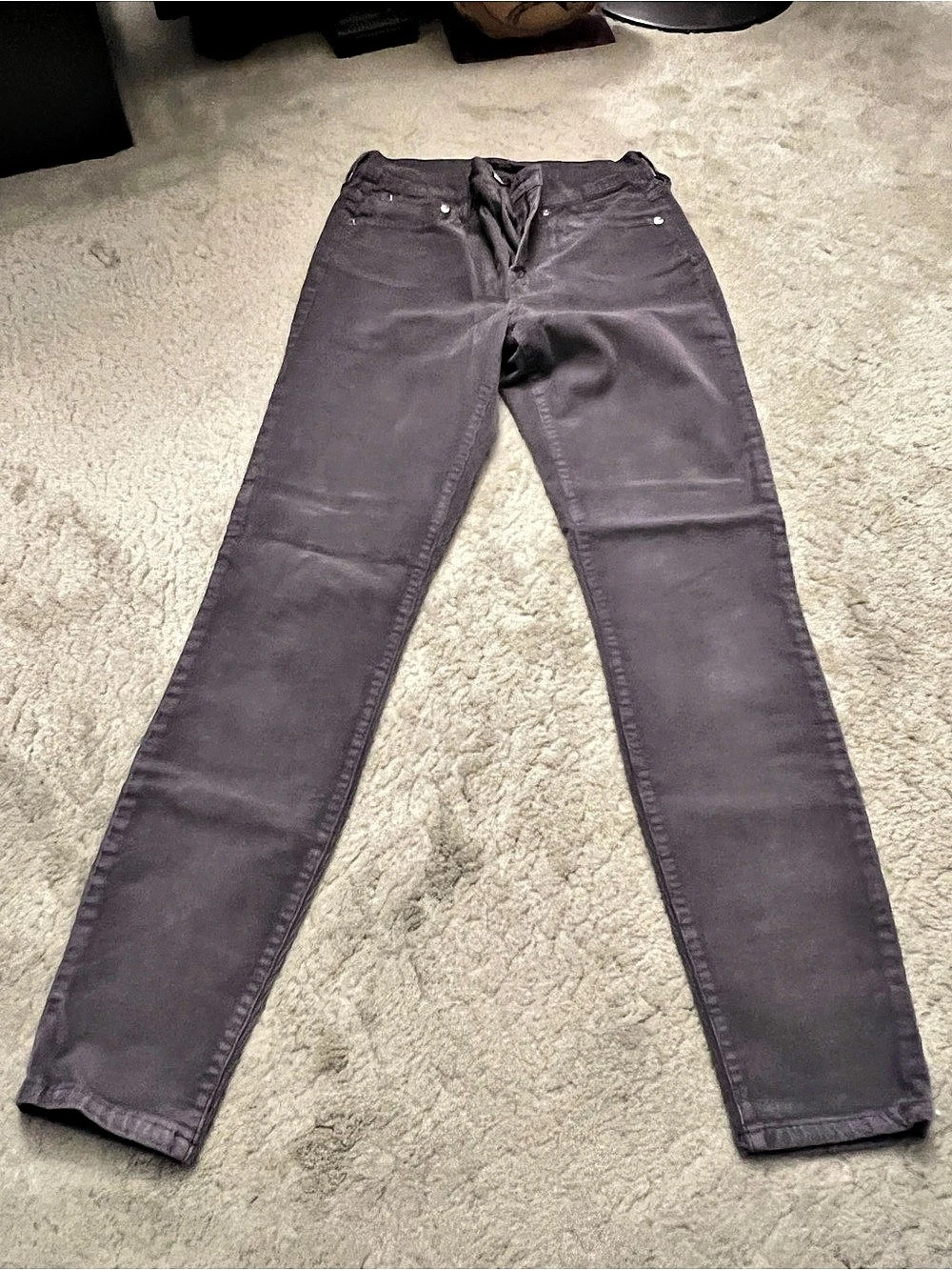 J.Crew Cords Corduroy Straight Leg Jeans Gray Sz 28